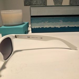 all white new wayfarer ray-bans